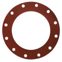 Red Rubber Gasket 1/8 thick for 12 ANSI class 150 flange