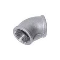 Picture of 2 inch NPT threaded 45 deg malleable iron elbow