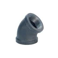 Picture of 4 inch NPT threaded 45 deg malleable iron elbow