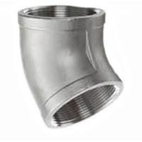 Picture of 2 inch NPT threaded 45 deg 304 Stainless Steel elbow
