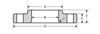 CLASS 150 316 STAINLESS STEEL LAP JOINT FLANGE DRAWING