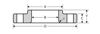 class 150 304ss lap join flange dimensional drawing