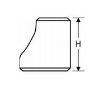 Picture of 1 ½ x 1 inch 316 Stainless Steel schedule 80S eccentric reducer