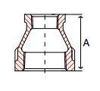 Picture of Class 150 Malleable Iron Reducing Coupling 2 x 1  inch