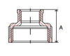 Picture of 1x 1/8 inch NPT 304 stainless steel class 150 reducing coupling