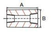 Picture of 1x 1/8 inch forged carbon steel class 3000 reducing coupling