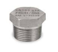 Picture of ¾ inch NPT Class 3000 Forged 304 Stainless Steel hex head plug