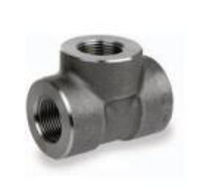Picture of ½ inch NPT forged carbon steel class 3000 threaded straight tee