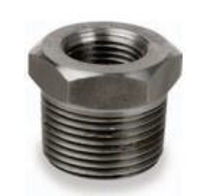 Picture of ⅜ x ⅛ inch NPT forged carbon steel class 3000 threaded reducing hex bushing