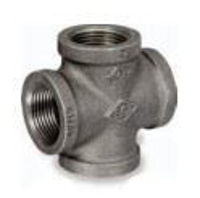 Picture of 1 inch NPT class 150 galvanized malleable iron cross