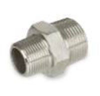 Picture of ⅜ X ¼ inch NPT Hex Nipple 316 Stainless Steel