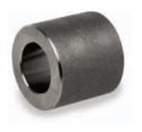 Picture of ¼ inch forged carbon steel socket weld coupling