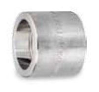 Picture of 3 inch forged 304 stainless steel socket weld coupling