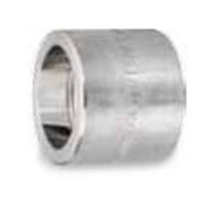 Picture of 1/2 x 1/4  inch class 3000 forged 304 stainless steel socket weld reducing coupling