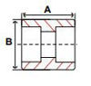 Picture of 1x 1/4  inch class 3000 forged 316 stainless steel socket weld reducing coupling