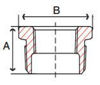 Picture of 1 x ½ inch NPT threaded bronze reducing bushing