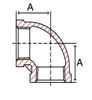 Picture of 1 inch NPT Threaded Lead Free Bronze 90 degree elbow