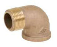 Picture of 1 ¼ inch NPT Threaded Lead Free Bronze 90 degree street elbow