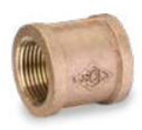 Picture of 2 inch NPT threaded lead free bronze full coupling