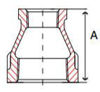 Picture of 1-1/4 x 3/4  inch NPT threaded lead free bronze reducing coupling