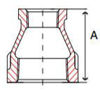 Picture of 3 x 2-1/2  inch NPT threaded lead free bronze reducing coupling
