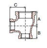 Picture of 2 x 2 x 1/2 inch NPT Class 150 Malleable Iron Reducing Tee 