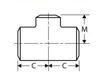 Picture of 2 ½ x 1 inch carbon steel tee reducer schedule 80