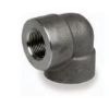 Picture of 1 ¼ inch NPT forged Carbon steel class 3000 threaded 90 degree elbow - MADE IN USA