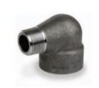 Picture of ½ inch NPT forged carbon steel class 3000 threaded 90 degree street elbow - MADE IN USA