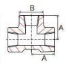 Picture of ⅛ inch NPT forged carbon steel class 3000 threaded straight tee - MADE IN USA