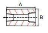 Picture of 1-1/2 x 1-1/4  inch forged carbon steel class 3000 reducing coupling - Made in USA