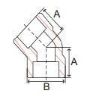 Picture of 2 inch 45 degree forged carbon steel socket weld elbow - Made In USA