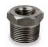 Picture of 2 x ¾ inch NPT forged carbon steel class 3000 threaded reducing hex bushing - Made in USA