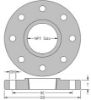 Picture of 2 ½ inch Threaded Class 125 Galvanized Cast Iron Flange