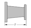 Picture of 10 X 6 inch cast iron flanged concentric reducer