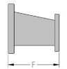 Picture of 8 X 6 inch cast iron flanged eccentric reducer