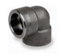 Picture of 1 inch 90 degree forged carbon steel class 6000 socket weld elbow