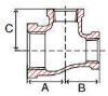 Picture of 1-1/4 x 1-1/4 x 3/4 inch NPT threaded lead free bronze reducing tee